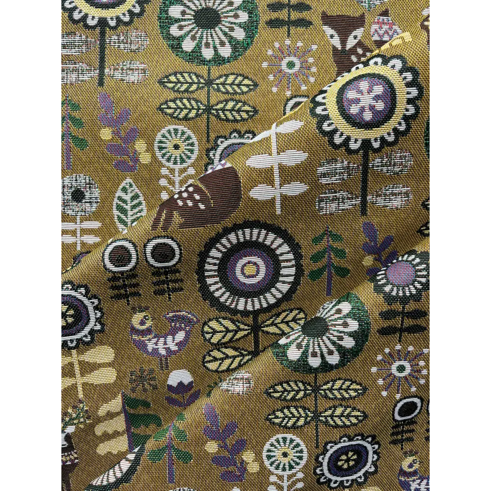 Ткань 1 м/п Хьюге гобелен 150 см цвет золотистый Santreyd STLM-2155540 - Вид №1