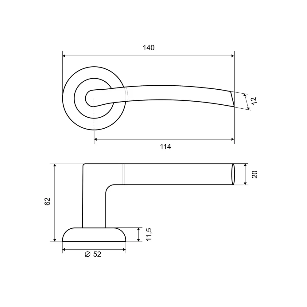 ФЗ РУЧКА FZ 01 SN (20) ФАБРИКА ЗАМКОВ STLM-2204055 - Вид №2