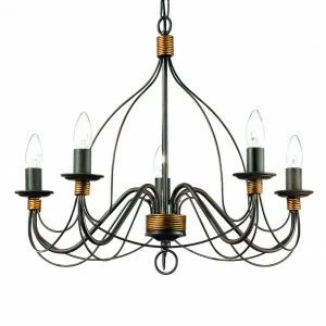 Подвесная люстра Ideal Lux Corte SP5 Ruggine IDEAL LUX ДИЗАЙНЕРСКИЕ, CORTE RUGGINE 057321 Коричневый