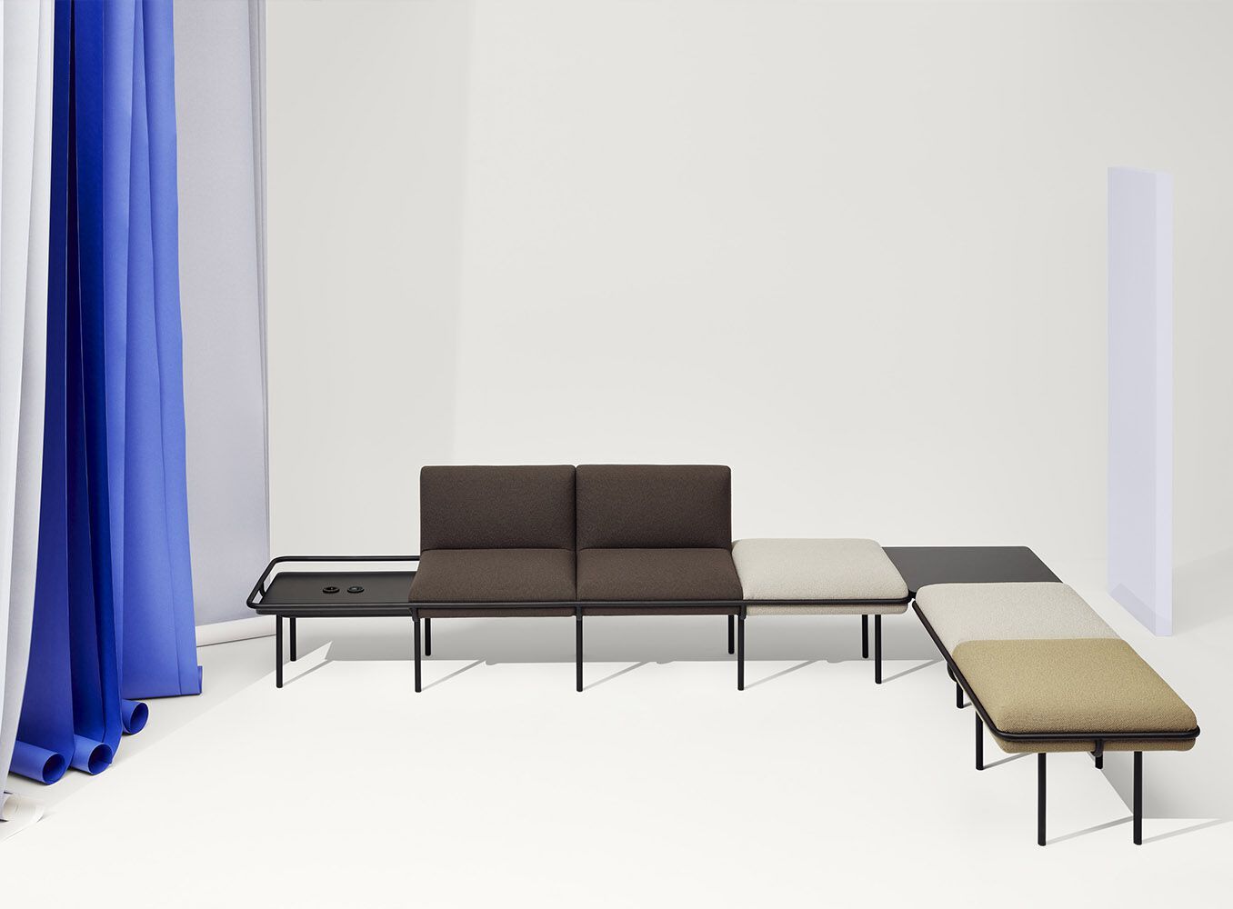 3-местный модульный тканевый диван Infiniti Sys ARCH-00120464 - Вид №3