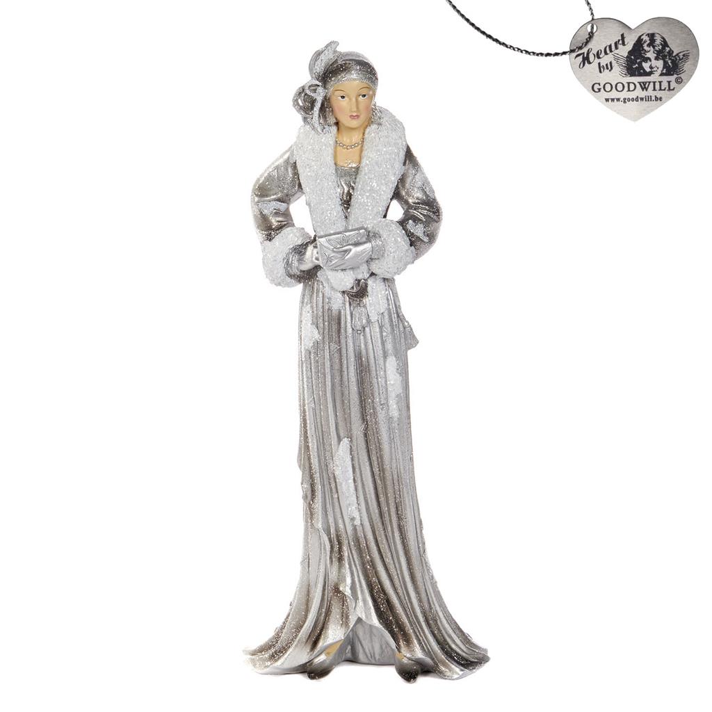 MC 34005 Фигурка дамская ар деко 31 см в ассортименте в серебре (цена за шт) GOODWILL Santreyd 