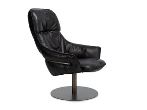 Кожаное вращающееся кресло-пьедестал с подлокотниками