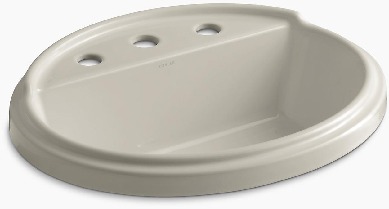 KOHLER Tresham Oval Встраиваемая раковина с 8 K-2992-8-G9 