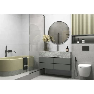 Глазурованный керамогранит Alma Ceramica Beton Evo 00 60x120 см 1.44 м² матовый цвет белый