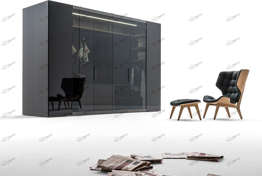 Caccaro Гардеробная из дерева и стекла Camerino sun-id-1494441