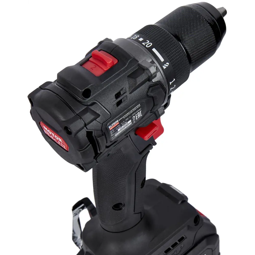 Аккумуляторная дрель-шуруповерт ELITECH HD CD 20SL2 с бесщеточным мотором 89395809 STLM-1534769 - Вид №5