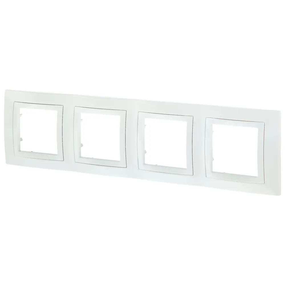 Рамка для розеток и выключателей Systeme Electric Unica 4 поста, цвет белый STLM-2151397 - Вид №1