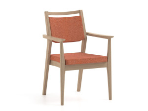 Штабелируемый тканевый стул с подлокотниками