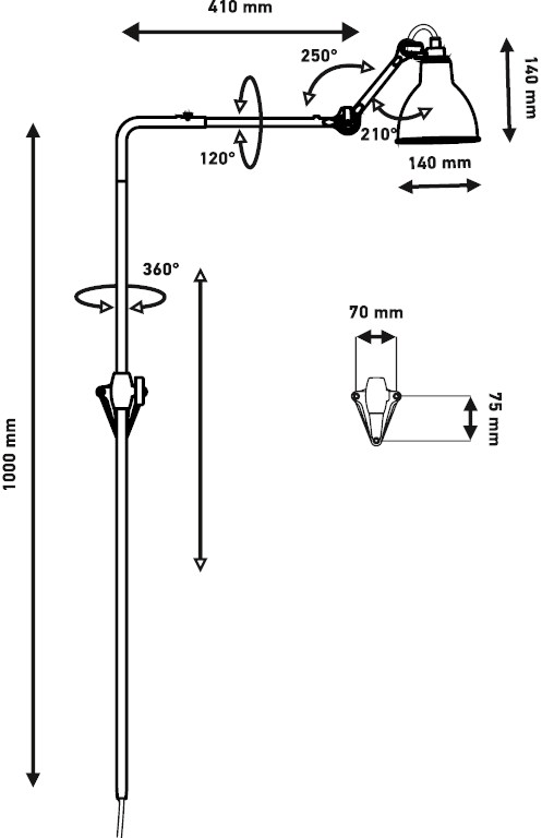 DCW éditions Настенный светильник с фиксированным кронштейном Lampe gras sun-id-1480722 - Вид №12