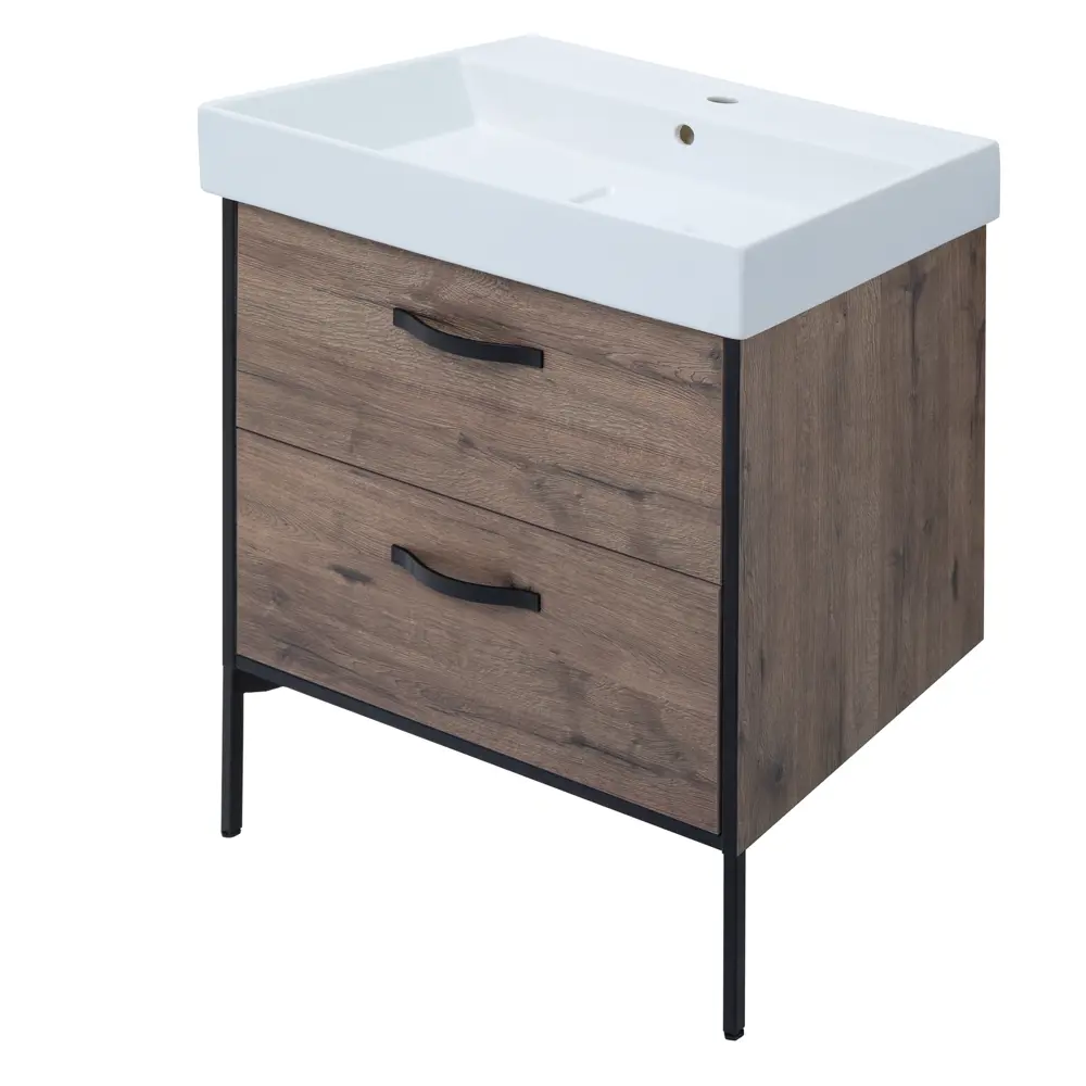 Aquanet Инди Вилис - подвесная тумба под раковину 65 см дуб веллингтон 83075748 STLM-0038891 - Вид №4