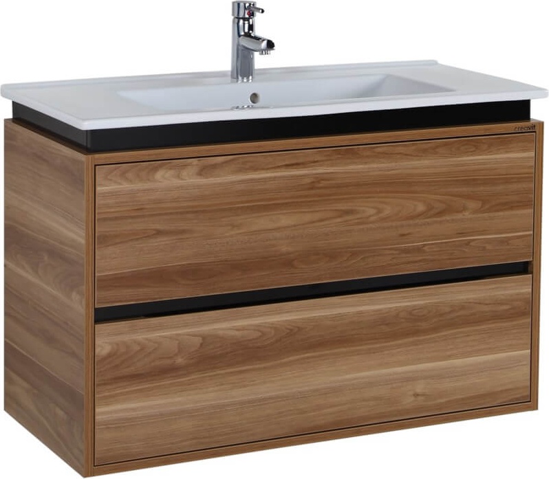 Субмодуль Verti 100 см с ящиком Светлый орех / NE0100.42.VV Verti Creavit  - Вид №1