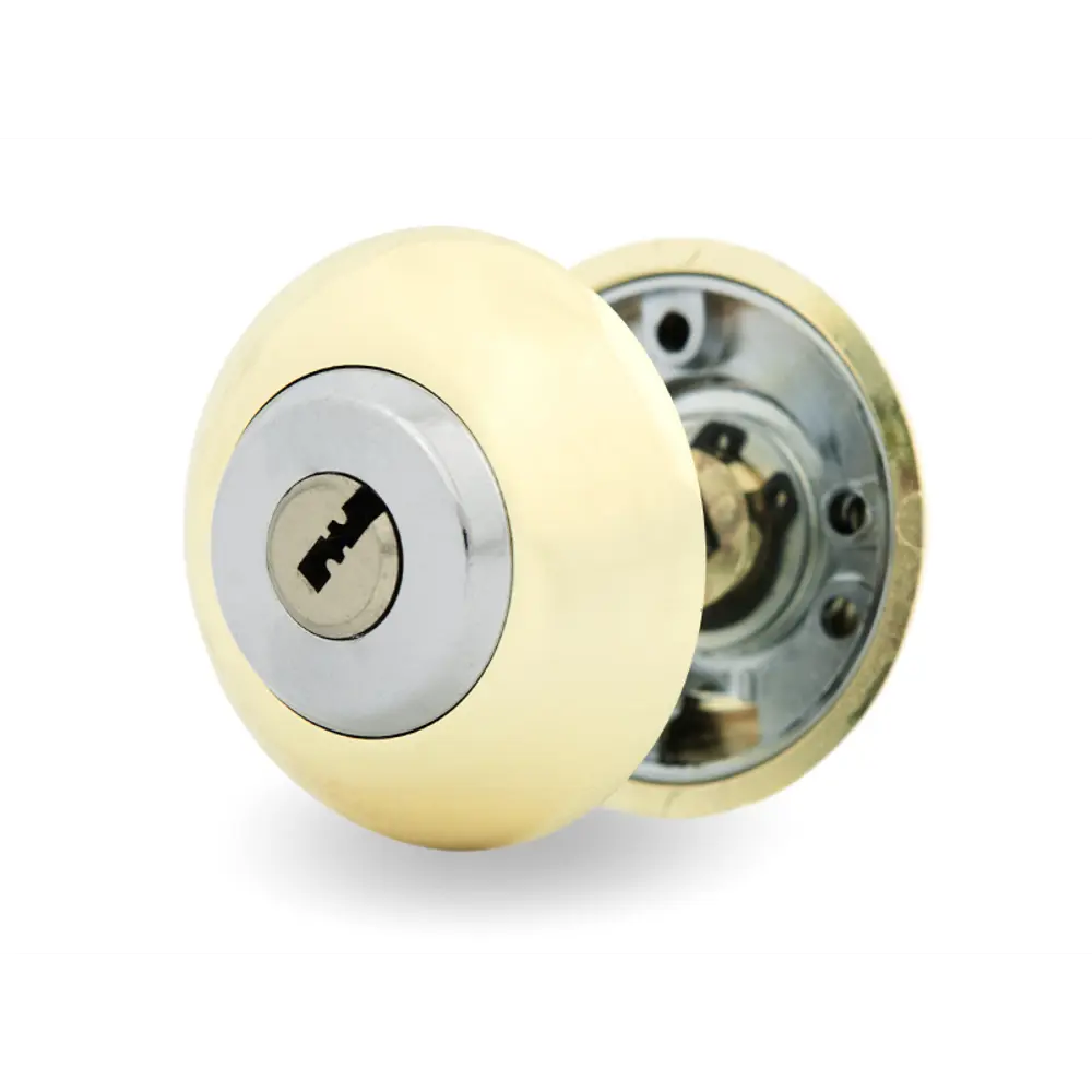 Фиксатор-ключ Palladium круглый золотой для межкомнатных дверей 89322440 STLM-0897409