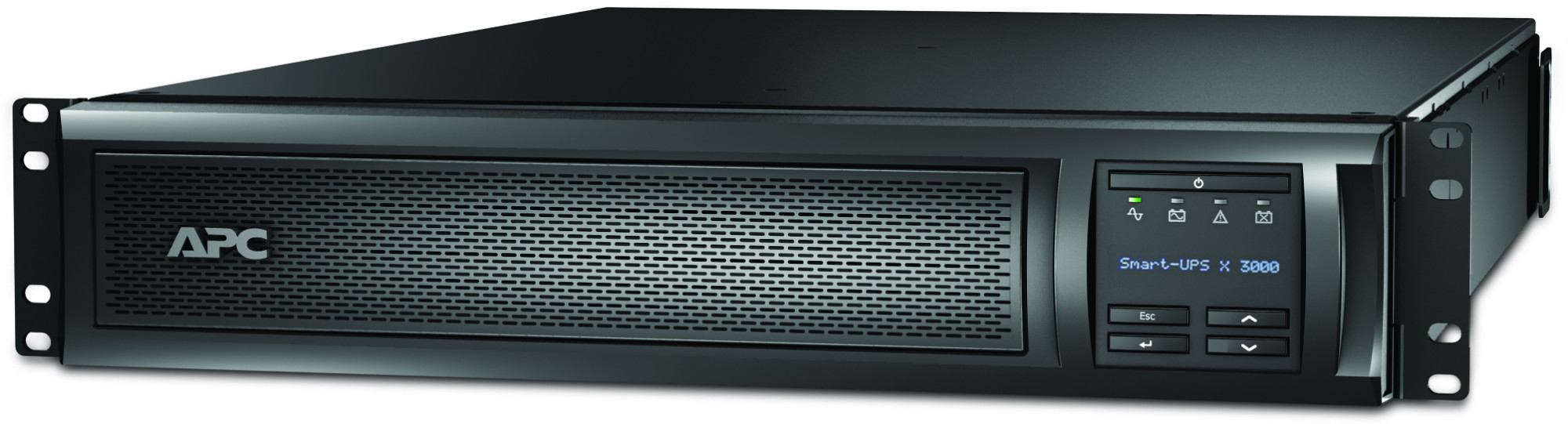 SMX3000RMHV2UNC Smart-ups x 2700 watts / 3000va rack/tower lcd 200-240v with network card, interface port smartslot, usb, extended runtime model, 2 u APC Santreyd 