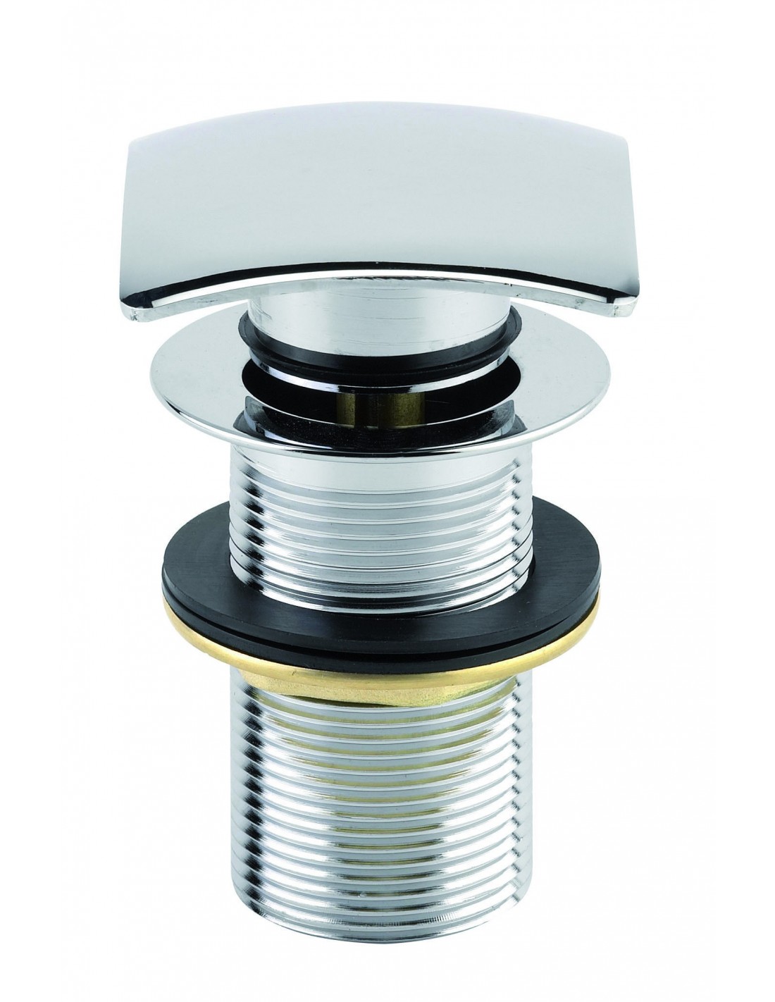 122600 000 00  Сливной вентиль квадратный для умывальника, без фонаря, h. 80 мм, хром Valentin Хром 