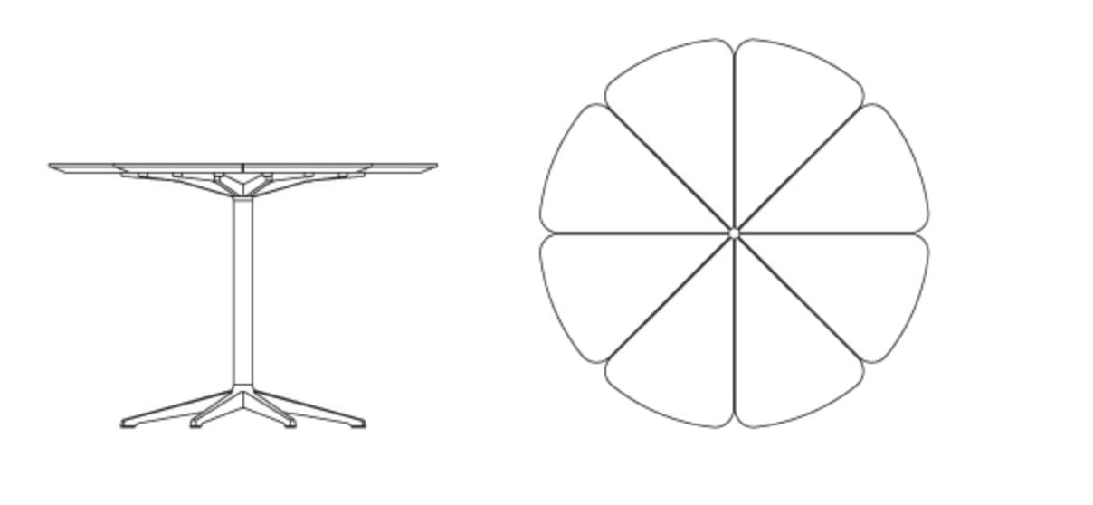 Круглый стол из полиуретана Knoll лепесток ARCH-00115093 - Вид №2
