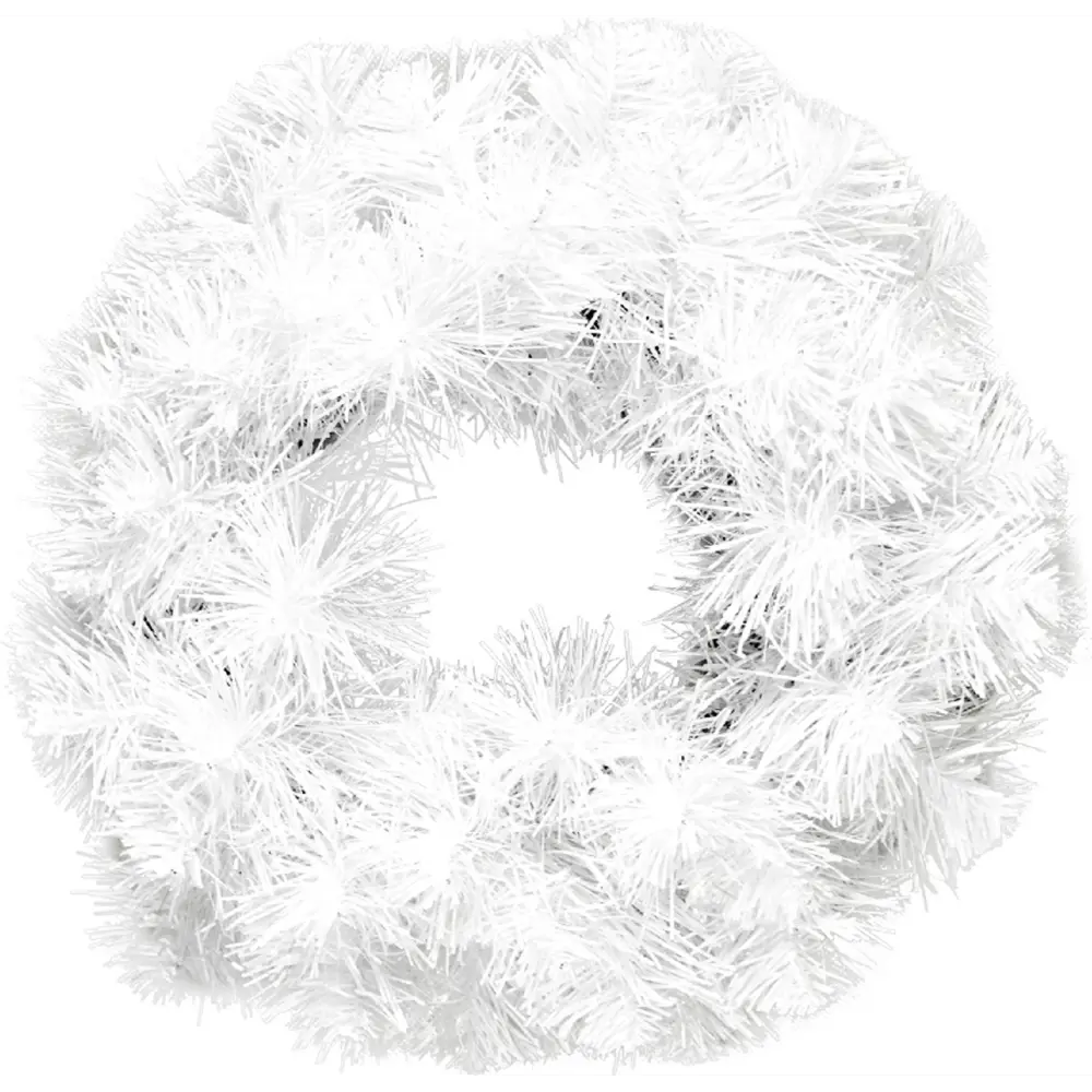 Венок новогодний №10, ø35 см, цвет белый с блеском MOROZCO STLM-2133740