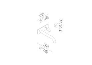 Смеситель для раковины из нержавеющей стали с пластиной Agape SQUARE ARCH-00138199 - Вид №6
