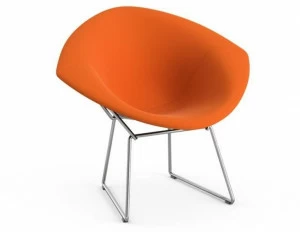 KNOLL Мягкое кресло из стали и ткани Bertoia