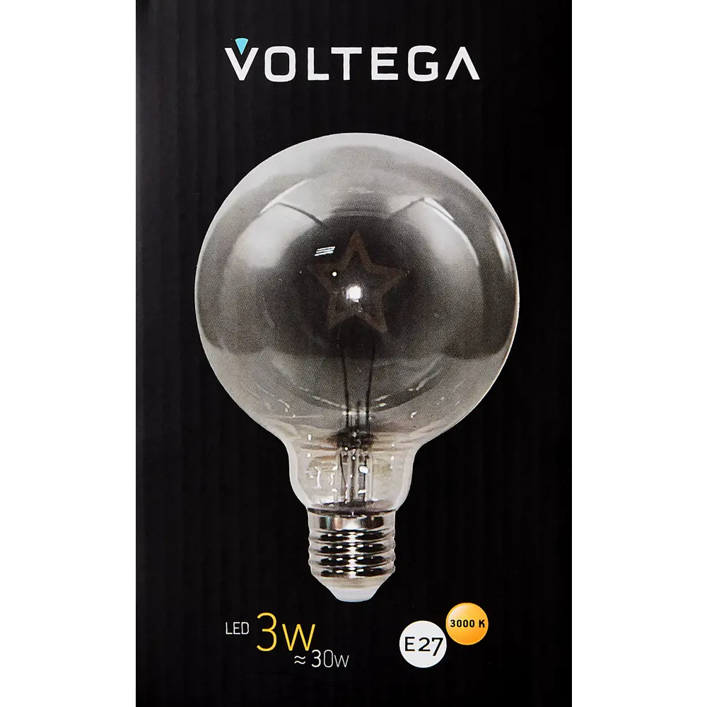 Декоративная филаментная лампа Voltega Star G95 дымчатая 3Вт E27 89345985 STLM-1401763 - Вид №3