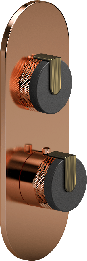 E-8026-R1BKE0-L1VBB-RG-T Планка M-Series с 2 ручками - Внешняя часть GRAFF MOD+
