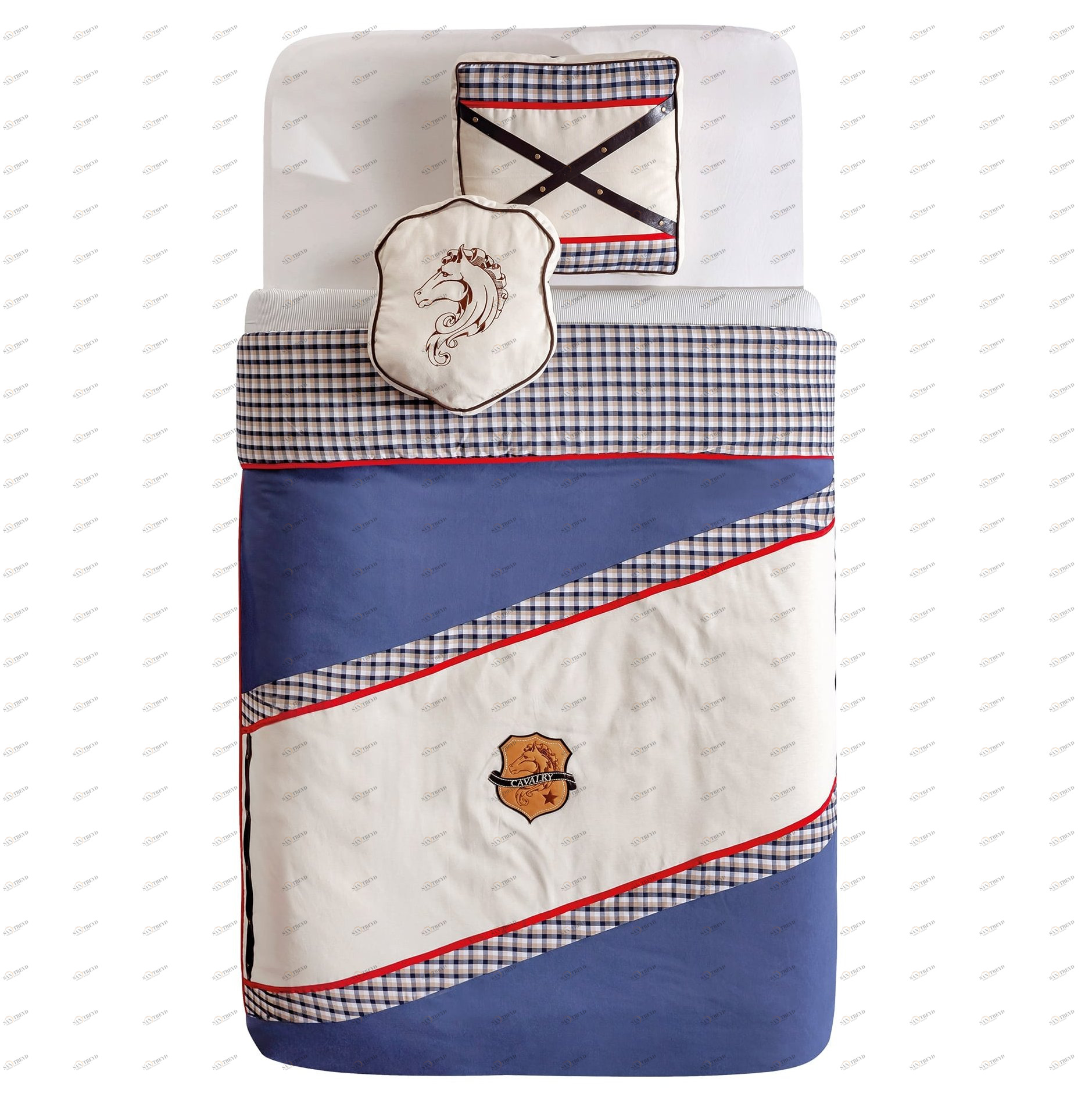 Покрывало детское 90х200 см с 2 подушками синее Royal CILEK ROYAL 00-3832480 Синий Santreyd