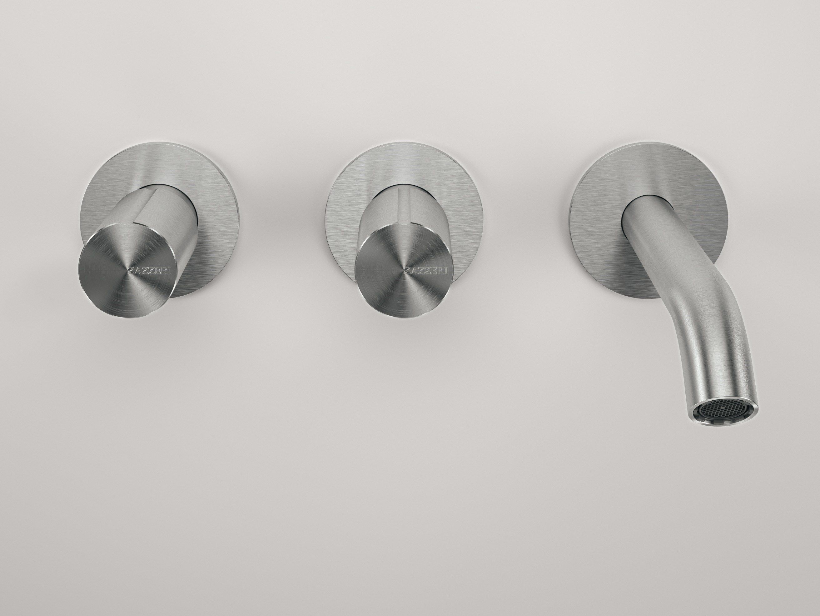 Настенный смеситель для раковины из нержавеющей стали с 3 отверстиями Zazzeri Z316 ARCH-00032726