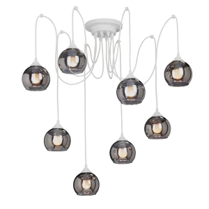 Люстра Vitaluce 8 ламп 24м² Е14 цвет белый матовый