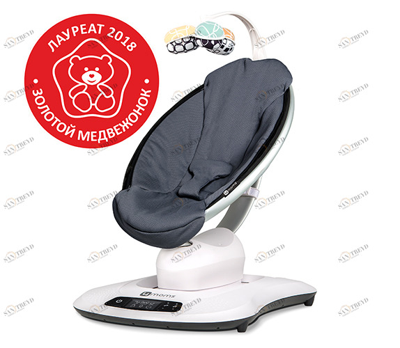 Кресло-качалка детское МамаРу 4.0 графитовый меш 4MOMS  322510 Белый;серый Santreyd 