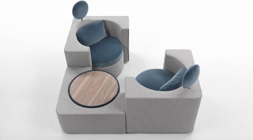 Marac Пуф / журнальный столик из ткани Hug sun-id-1466572 - Вид №7