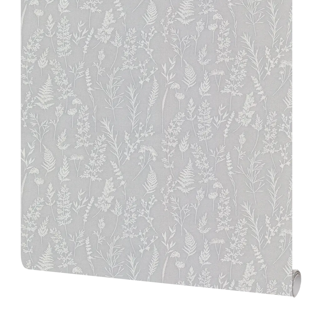 Флизелиновые обои Левада серые с растительным рисунком 1.06 м 89439248 Santreyd STLM-1581619