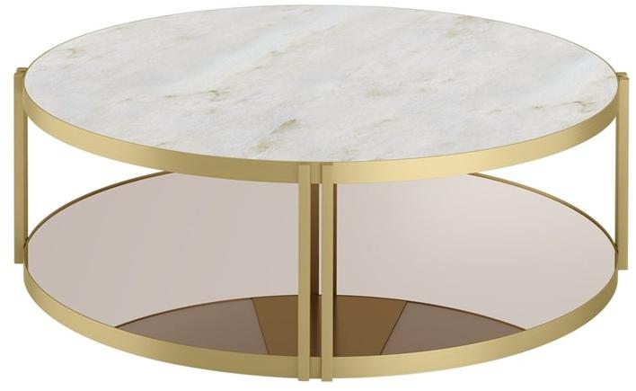 FRATO Низкий стол из латуни и камня Soul Ffu080010abf - Вид №2