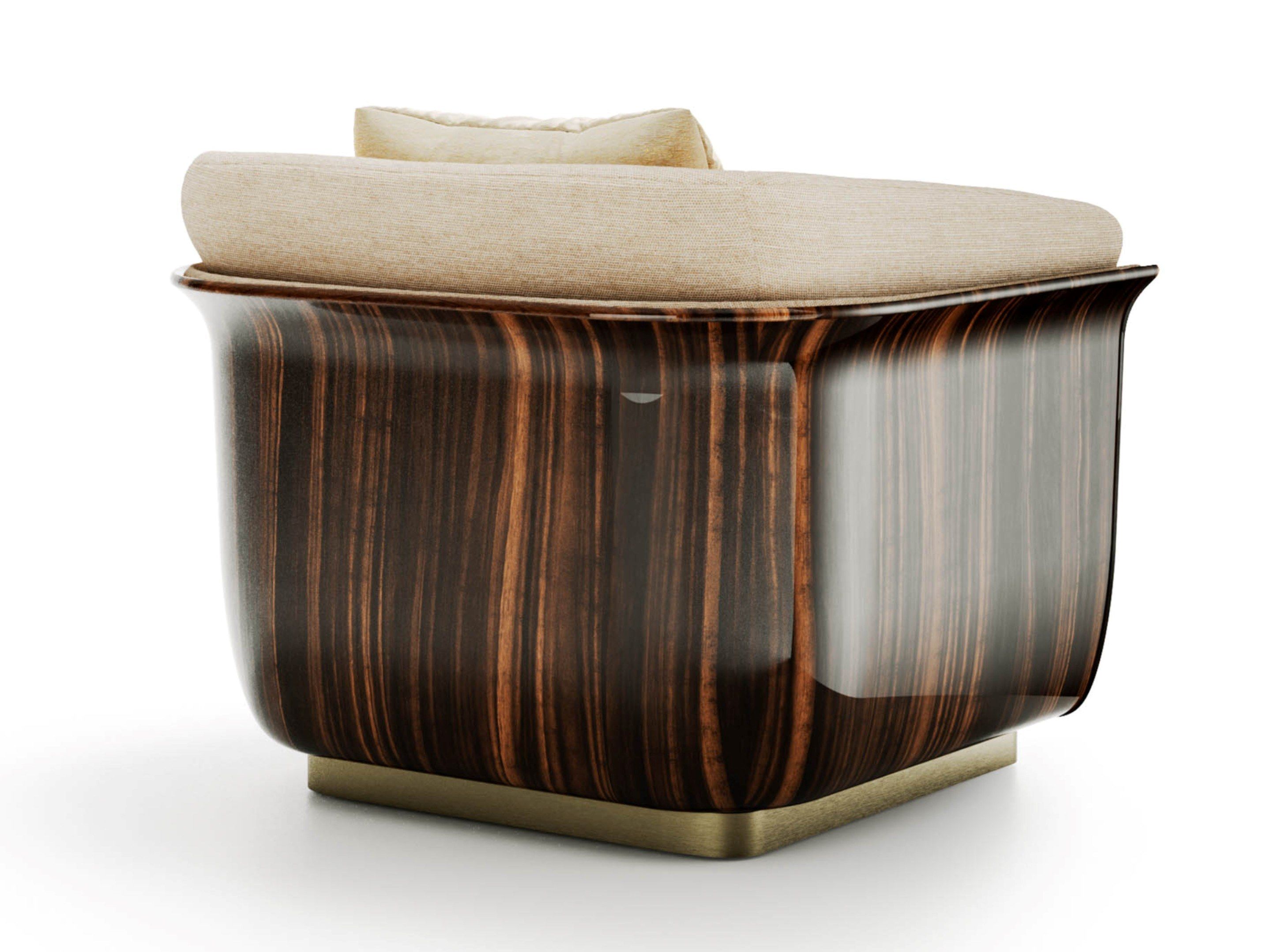 Кресло из ткани и дерева с подлокотниками Capital Collection Mon Allure ARCH-00055059 - Вид №2