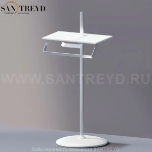 Agape TED Регулируемый по высоте напольный аксессуар с полотенцедержателем, держателем для туалетной бумаги и конструкцией для дополнения раковины, ванны или сантехники ACOM0514Z