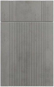 Фасады для кухни Модерн Фрезеровка «Риффель» Бетон серый №286