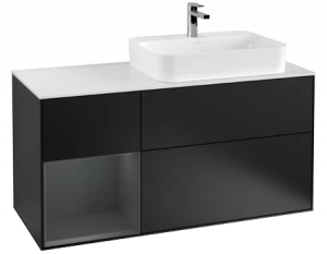 Villeroy&Boch Тумба под раковину Прямоугольная версия F391HGPD Finion Black Matt Lacquer