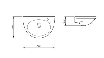 Рукомойник Уют (УмОв1Ф) в упак. ЛЗСФ Лобненский Стройфарфор (ЛЗСФ) 7150 - Вид №1