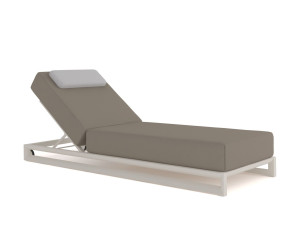 Садовая кровать с откидной спинкой из ткани