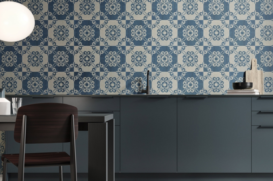 101 023 22 Пробковая настенная плитка Mosaic Dark Blue GRANORTE StoryWall - Вид №1