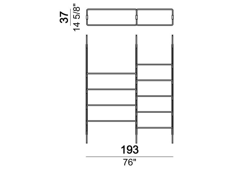 Книжный шкаф из стекла и металла Arketipo ROXANNE ARCH-00090993 - Вид №13