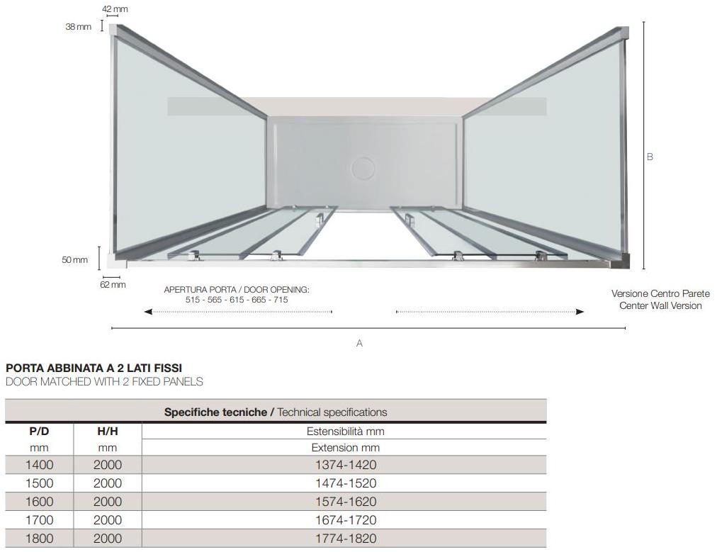 TAMANACO Душевая кабина в центре с раздвижной дверцей sun-id-1459092 - Вид №1