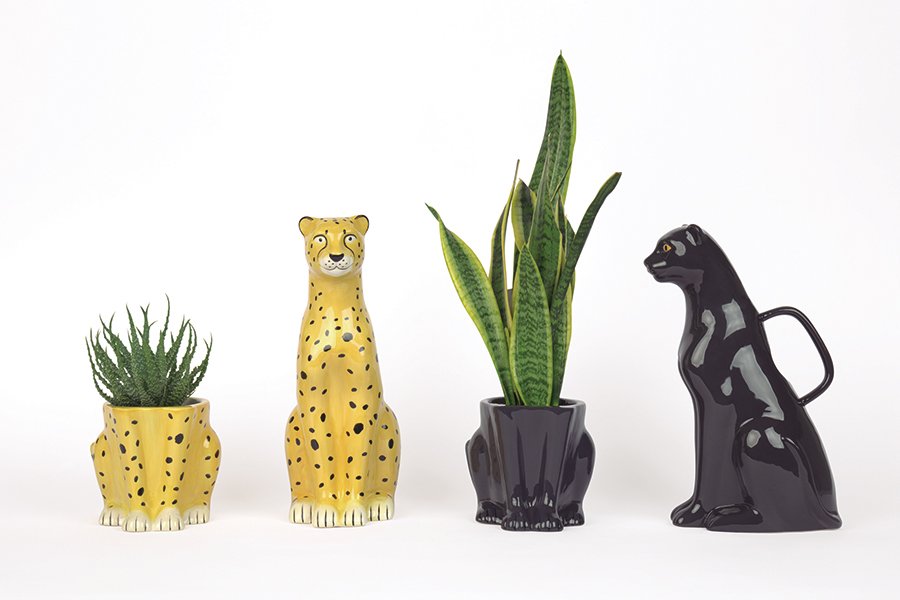 Лейка черная керамическая Urban Jungle Panther DOIY  00-3871333 Черный  - Вид №4