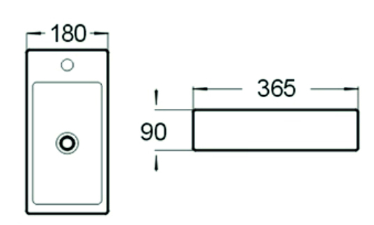 SL-2010L Раковина керамическая накладная без перелива LAB.Space  - Вид №1