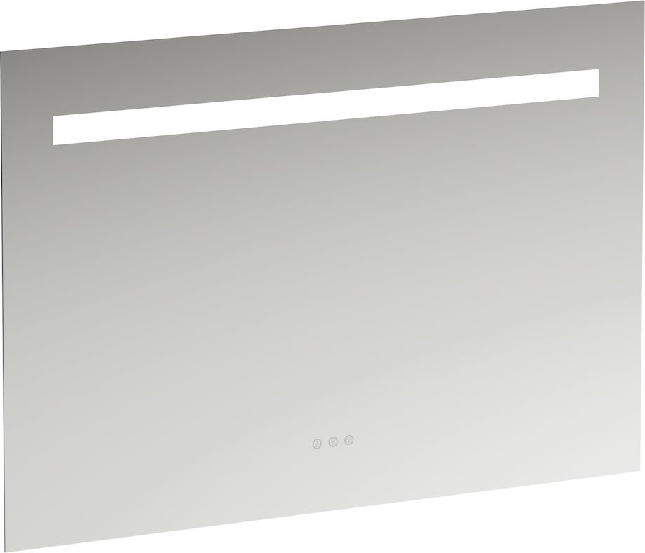 H4476639501441 Зеркало, 1000 мм, с встроенной горизонтальной LED подсветкой и естественным светом, три сенсорных выключателя (вкл/выкл/затемнение/изменение цветовой температуры 2700–6000 K), алюминиевый каркас, IP44 LAUFEN PRO