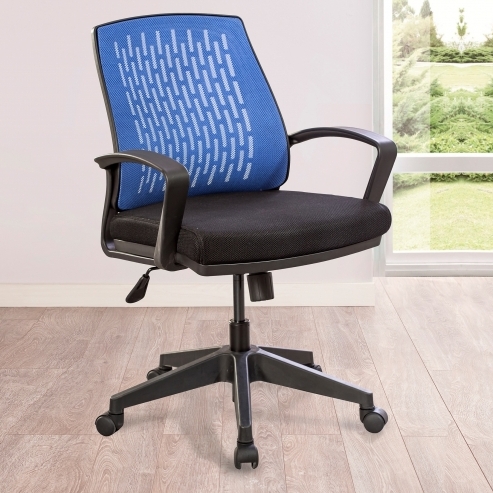 Рабочее креcло с подлокотниками синее Comfort CILEK  00-3832268 Черный;синий Santreyd  - Вид №1