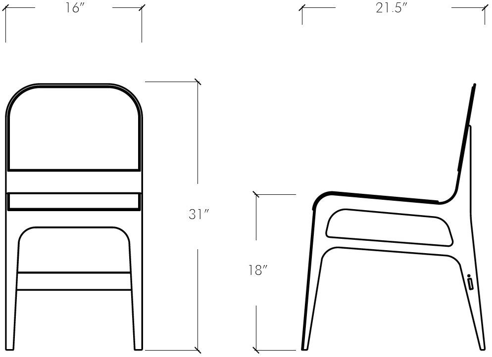 GABRIEL SCOTT Стул из стали с подставкой для ног Bardot sun-id-1512454 - Вид №8