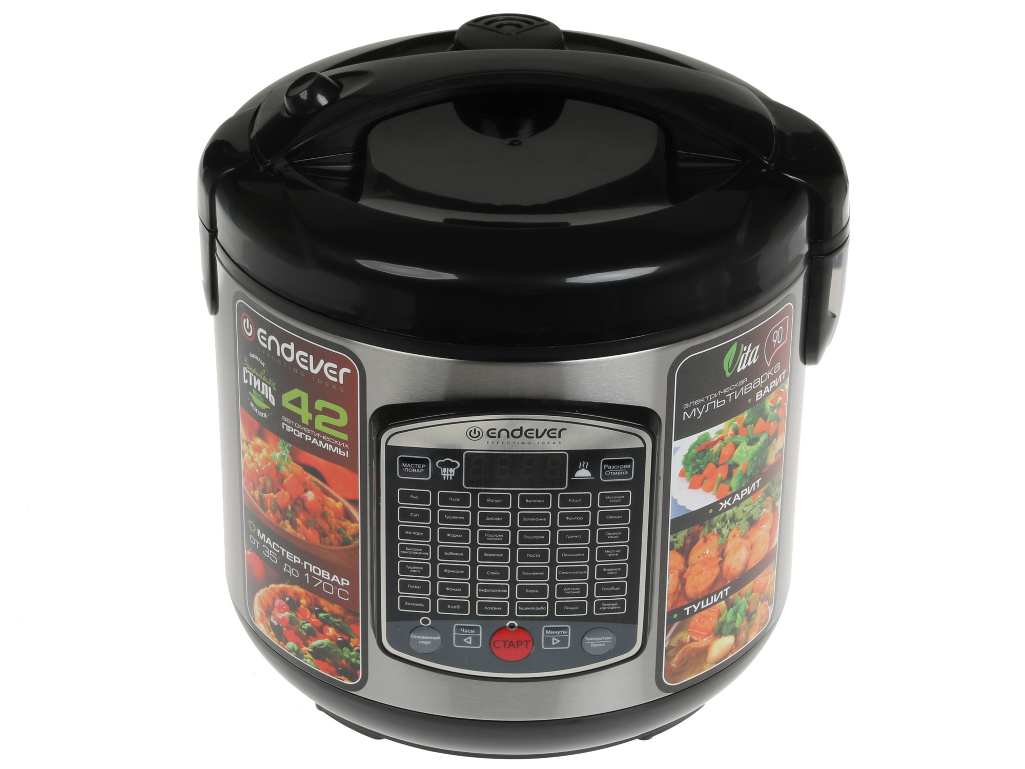 1162178 Мультиварка Endever Vita-90 черный STDN-0034352 - Вид №1
