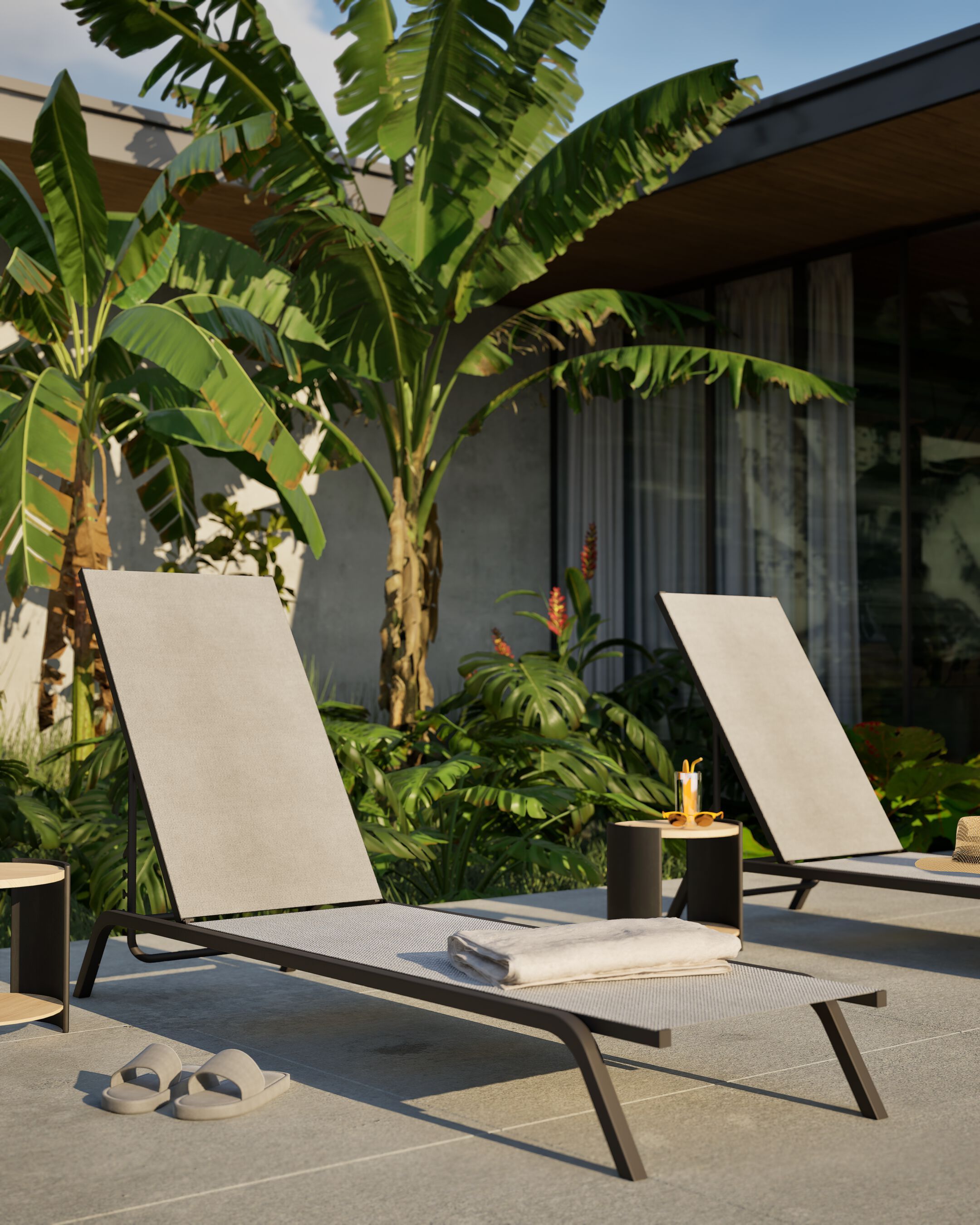 Текстилен и алюминиевая откидная Садовая кровать DRIGANI SLIM ARCH-00071736 - Вид №1