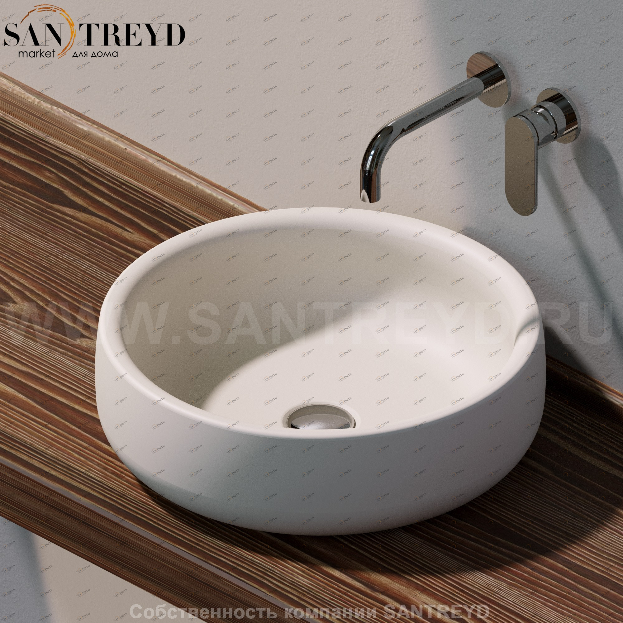 BN46A9003 Накладная раковина на столешницу  круглая Ceramica Flaminia Bonola