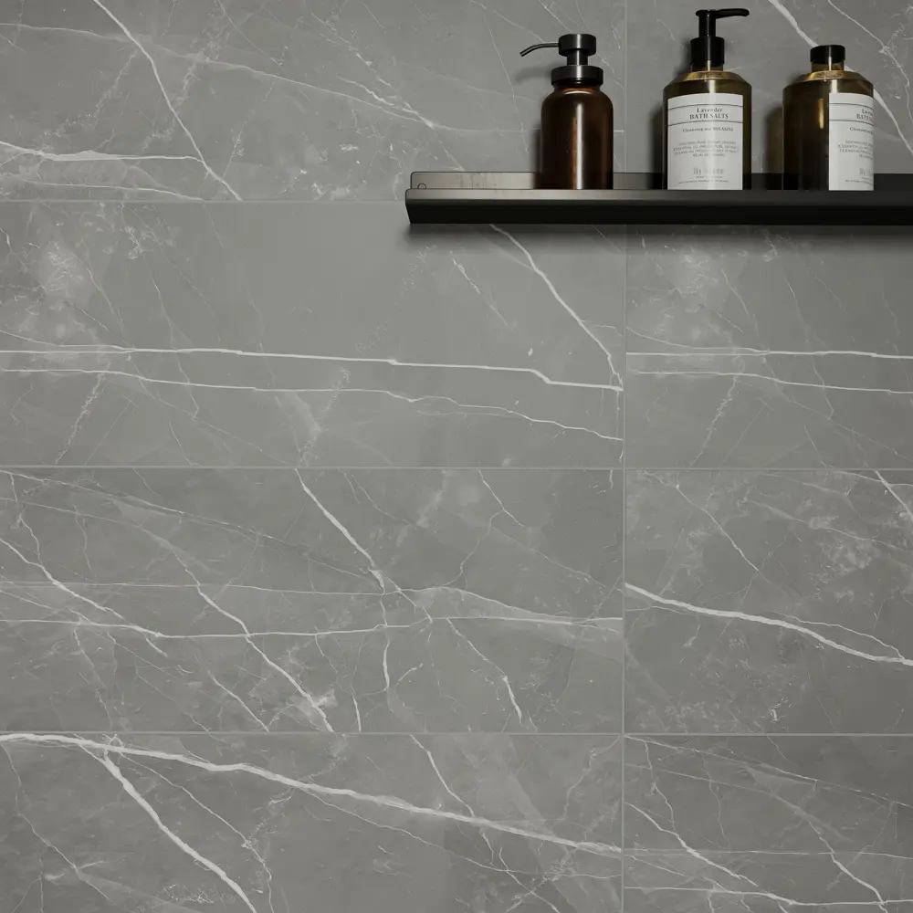 Настенная плитка Gracia Ceramica Pulpus 25x60 см 1.2 м² глянцевая цвет серый 89413346 STLM-2163330