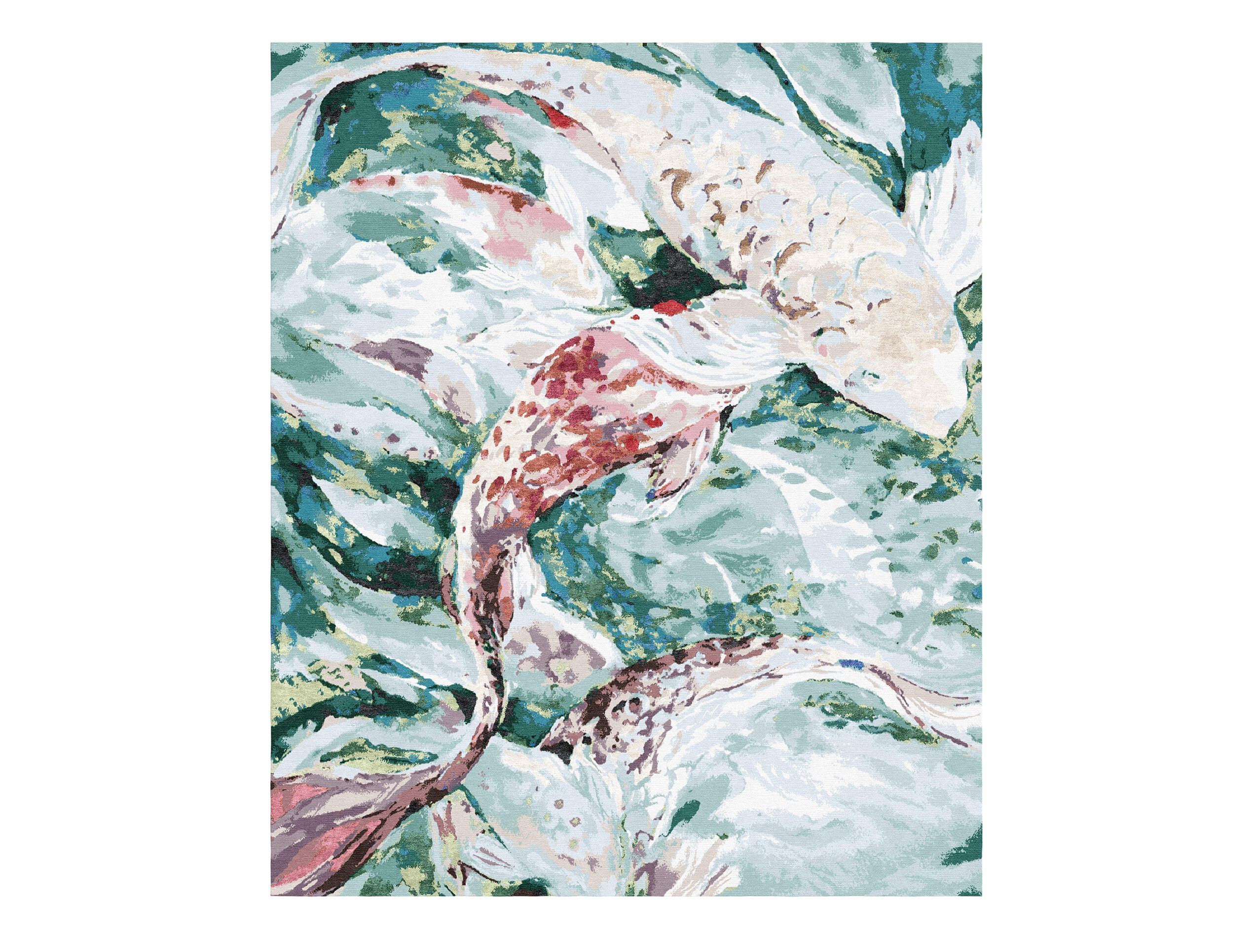 Прямоугольный ковер ручной работы Tapis Rouge Koi Pond ARCH-00129398